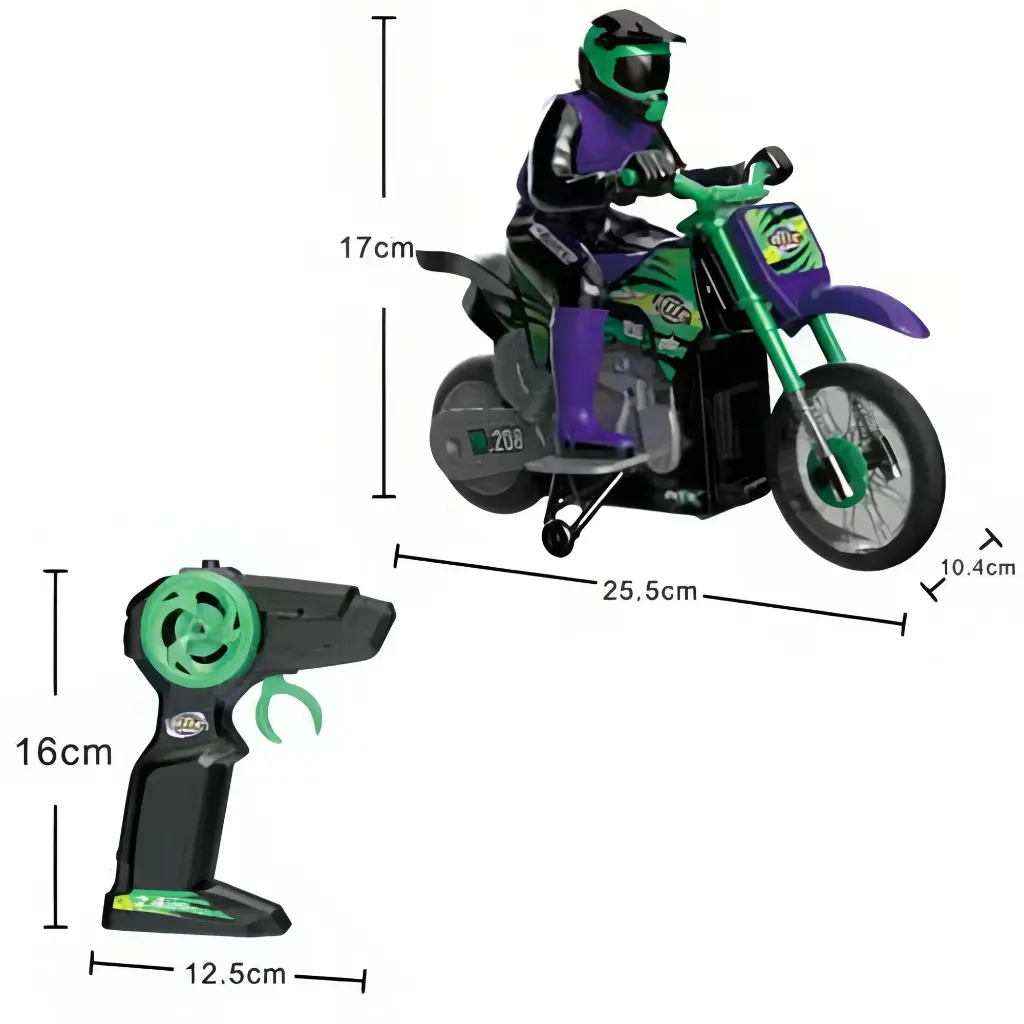 2.4G 1:18 Purple motorcycle with 4 channels