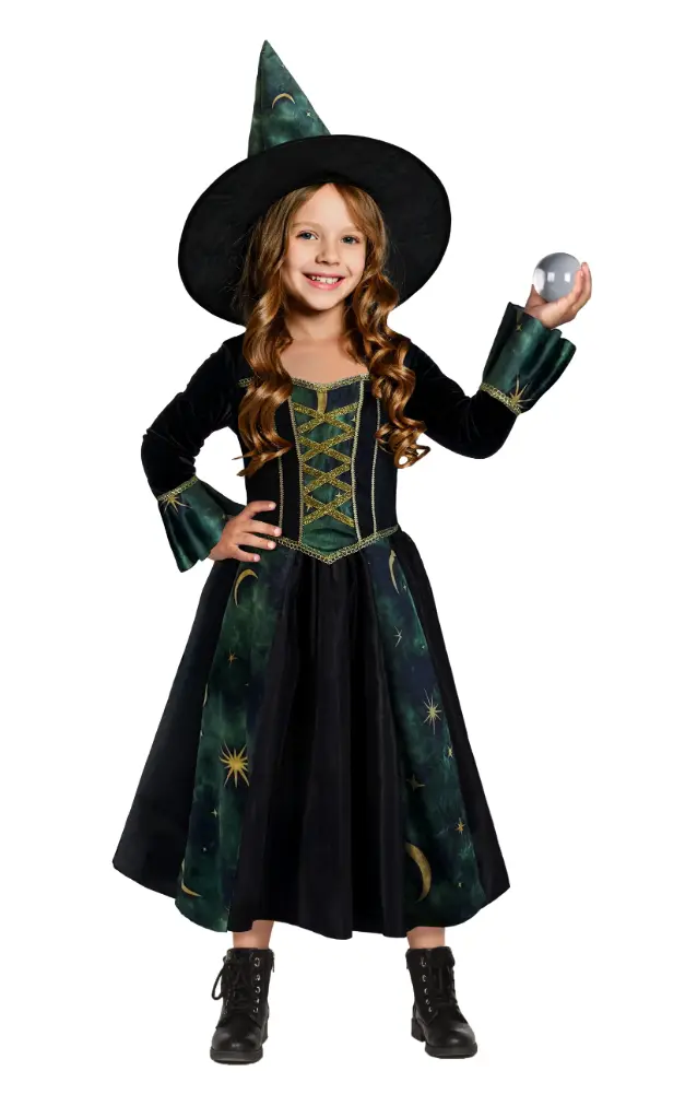 Costume Sorcière Émeraude 5-7 ans