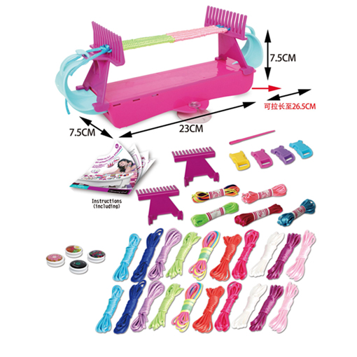 Kreatives Kit: Webmaschine und Armbänder