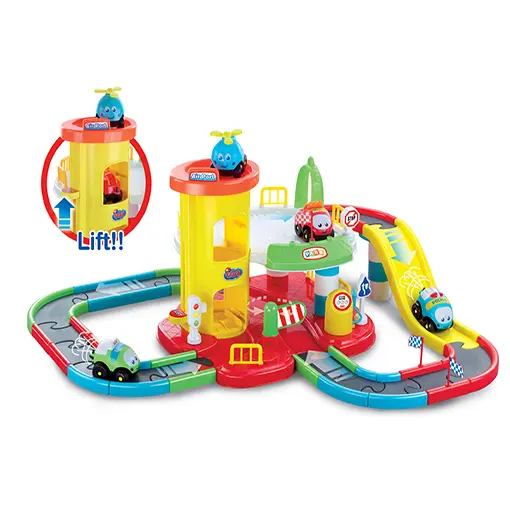F/W F/W "Cartoon" racebaan met parkeerplaats