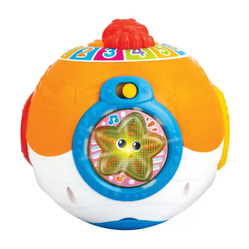 [230601-NL] WINFUN Roll ‘N Learn Activity Ocean Ball mit lustigen Geräuschen, fröhlichen Melodien und Blinklicht