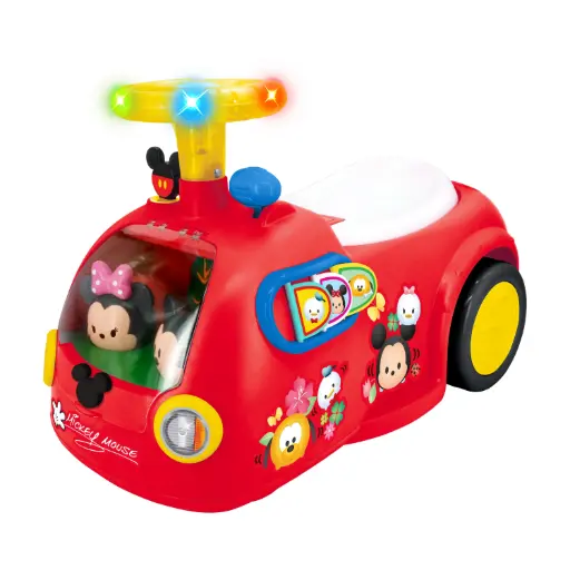 [065979] KIDDIELAND Mickey Ride 'N Go loopauto met geluid en licht, inclusief Zoom-opbergbox