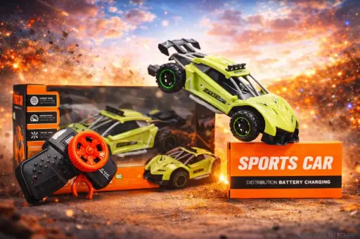[9050-1F] R/C 1/24 telegeleide sport auto 12km/u, 2.4ghz