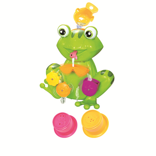 [8832] Bath toy set with 1 swimming frog and 5 accessories