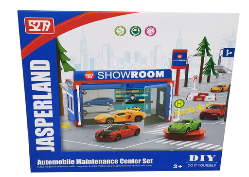 [5279-19] DIY Werkstatt Autoservice Showroom Metallautos für Kinder