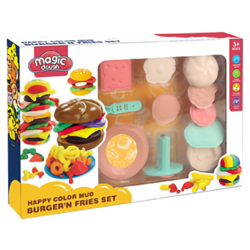 [8604] Modelleerpasta - Burger en frieten set